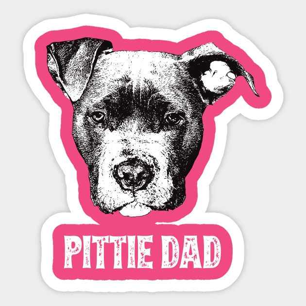 American Pit Bull Terrier Dad Sticker by DoggyStyles